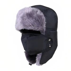 GORRO RUSO CON MASCARILLA – NEGRO