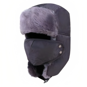 GORRO RUSO CON MASCARILLA – GRIS