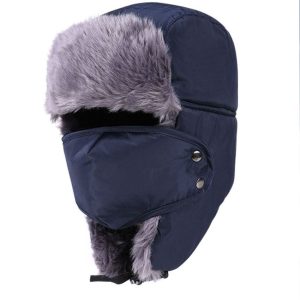GORRO RUSO CON MASCARILLA – AZUL