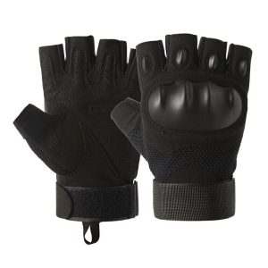 GUANTES TÁCTICOS MEDIO DEDO NEGRO – MODELO LISO GUANTES TÁCTICOS MEDIO DEDO NEGRO – MODELO LISO