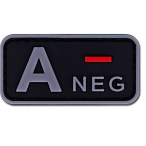 PARCHE MINI A- NEGRO CON ROJO