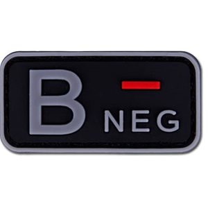 PARCHE MINI B- NEGRO CON ROJO PARCHE MINI B- NEGRO CON ROJO