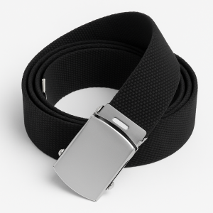 CINTURON NEGRO HEBILLA PLATEADA CINTURON NEGRO HEBILLA PLATEADA