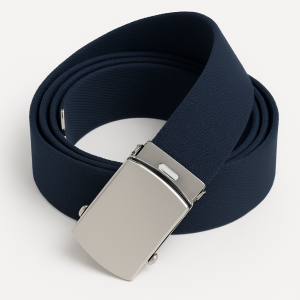 CINTURON AZUL HEBILLA PLATEADA CINTURON AZUL HEBILLA PLATEADA