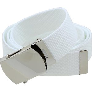 CINTURON BLANCO HEBILLA PLATEADA