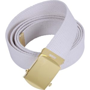 CINTURON BLANCO HEBILLA DORADA
