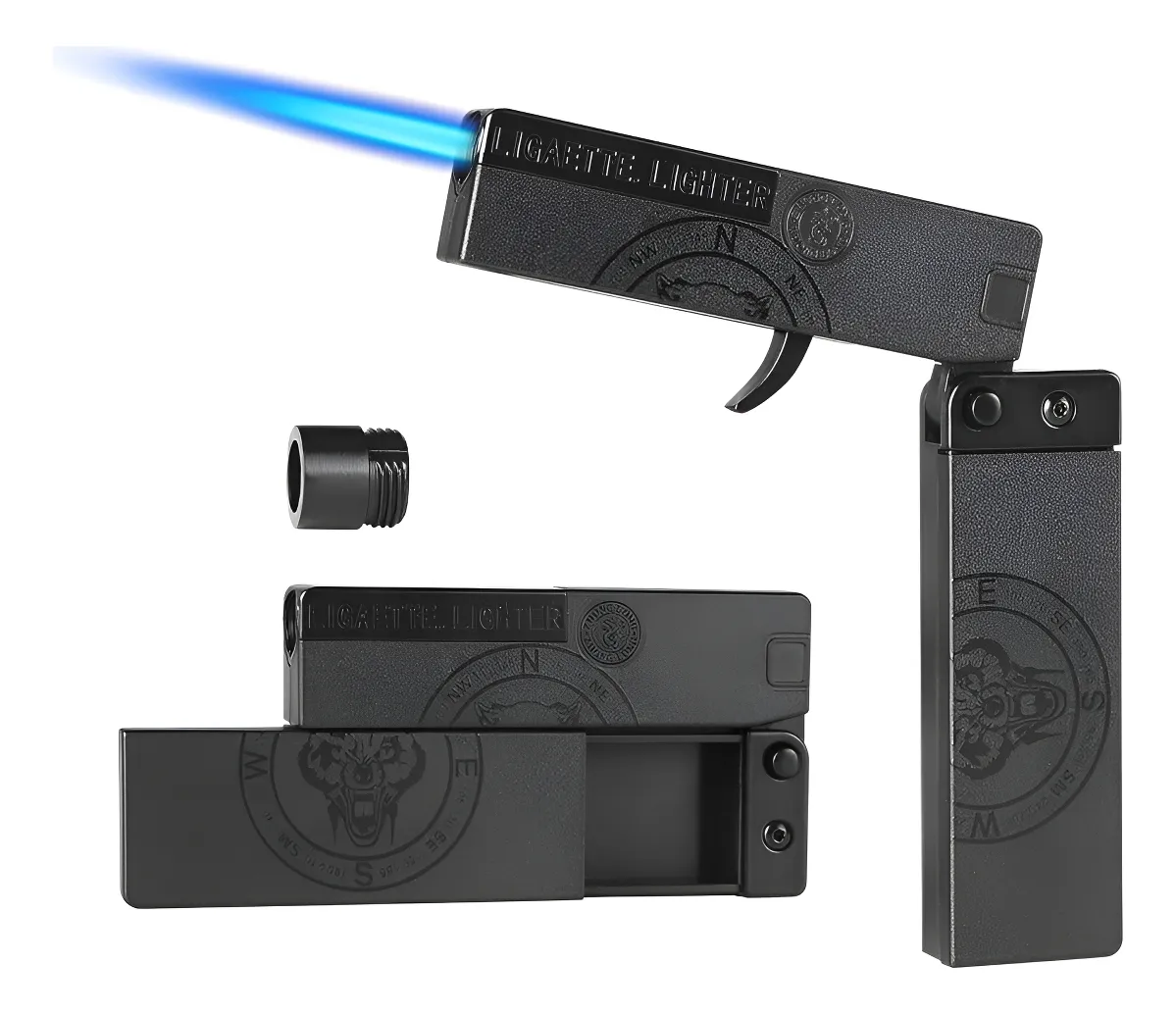 D_NQ_NP_2X_831936-MLC90164247730_082025-F-encendedor-soplete-plegable-pistola-recargable-con-cigarrera